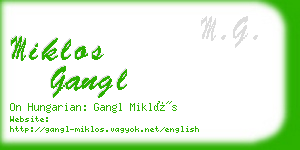 miklos gangl business card